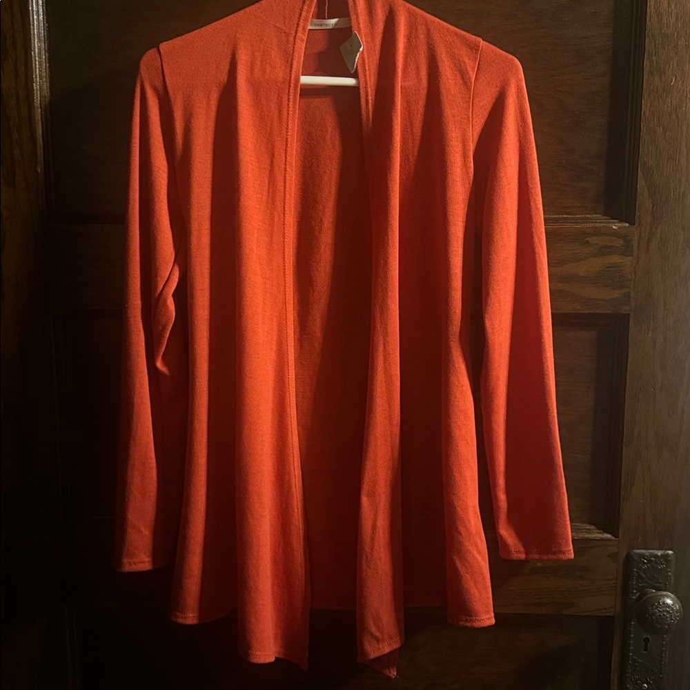 NWT 41 Hawthorne - Abrianna Long Sleeve Knit Cardigan - Burnt Orange - Small